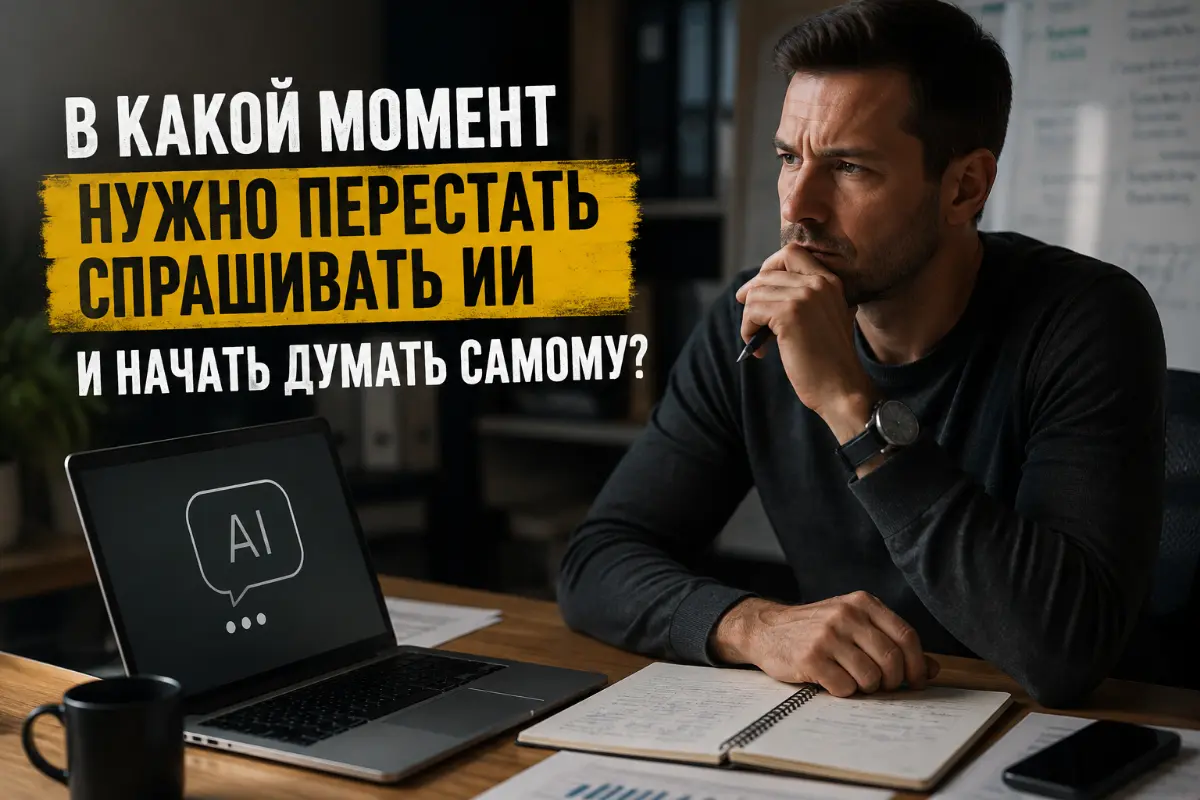 В какой момент нужно перестать спрашивать ИИ и начать думать | Сетка — социальная сеть от hh.ru