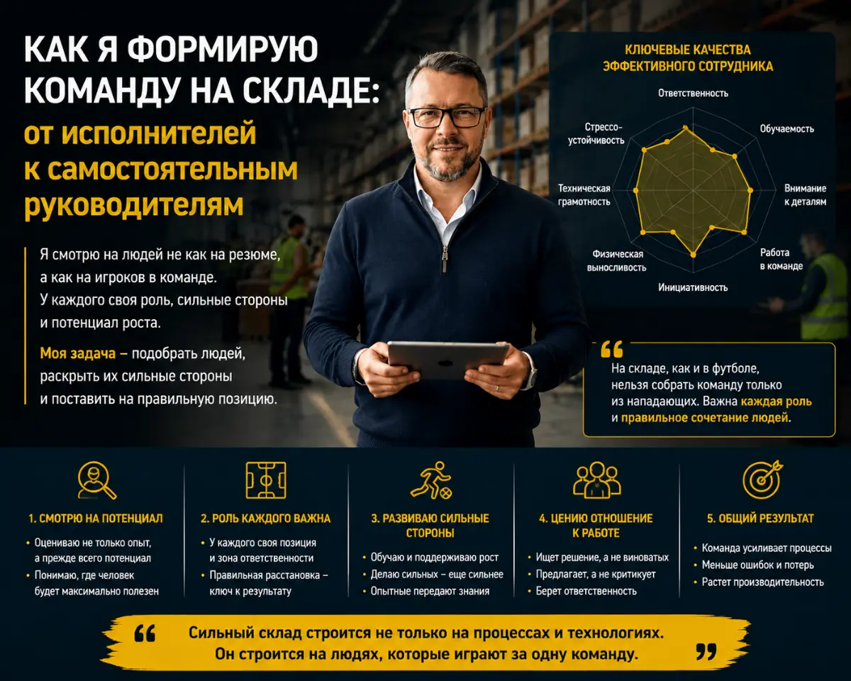⚽ Как я формирую команду на складе: подход как в футболе. | Сетка — социальная сеть от hh.ru