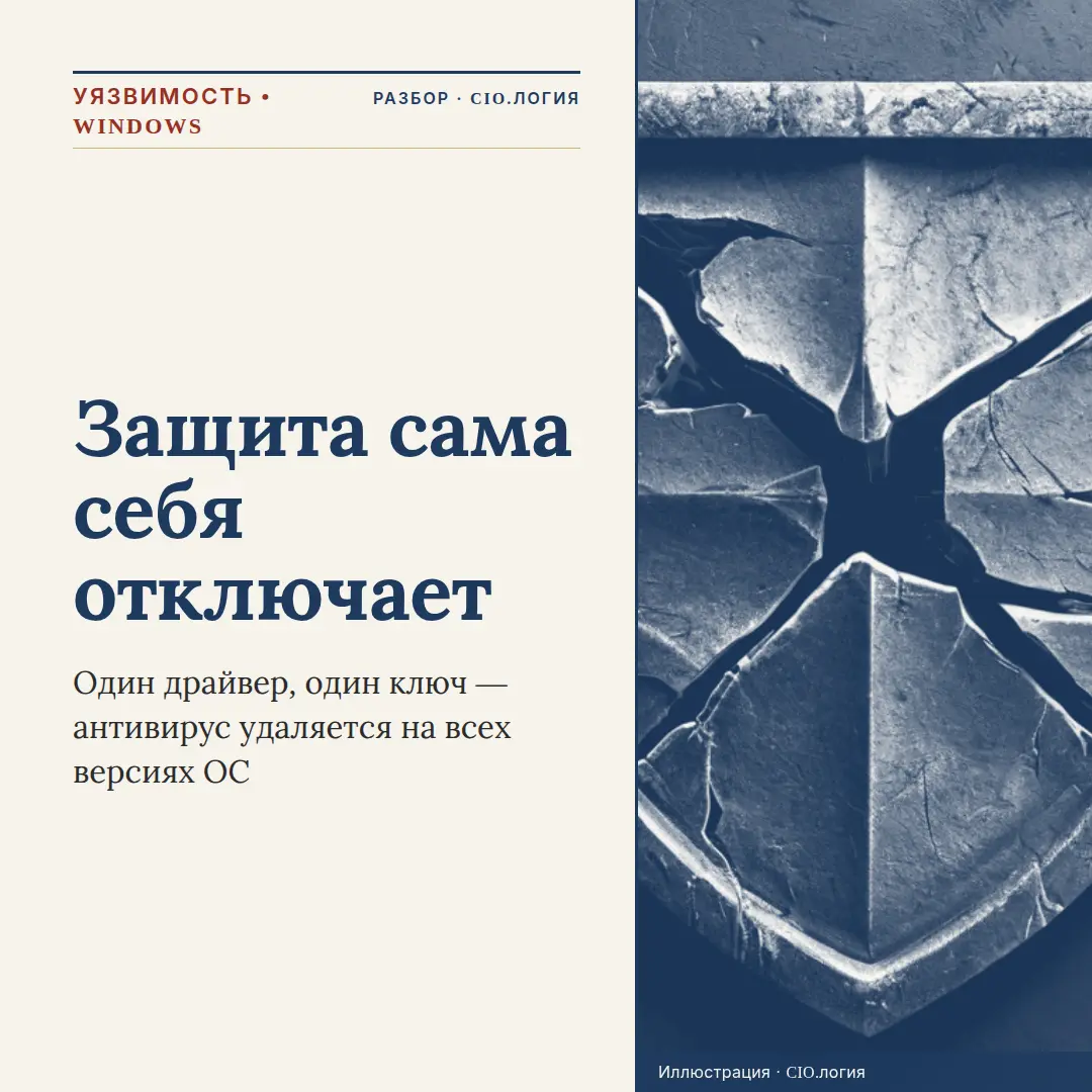 Штатный антивирус отключили без прав админа за минуту | Сетка — социальная сеть от hh.ru