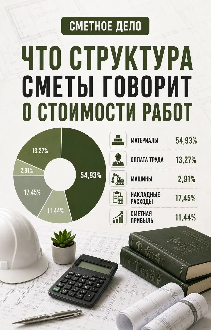 🧱 Что структура сметы говорит о стоимости работ
Итоговая сумма сметы показывает, сколько стоит работа | Сетка — социальная сеть от hh.ru