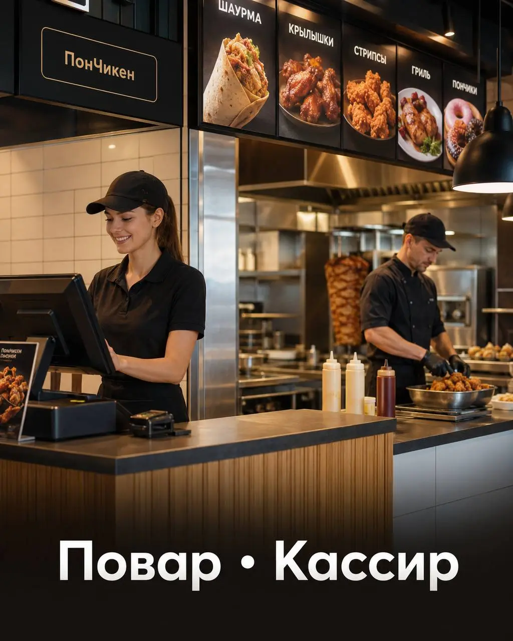 1️⃣ПОВАР,
2️⃣КАССИР
От 5 000₽/смена
ПонЧикен
• Москва, Коммунарка, бульвар Веласкеса, 1к3
• Рестораны/Кафе
• 8(929)576-46-42
Полное описание вакансии размещено в Телеграм и Макс | Сетка — социальная сеть от hh.ru