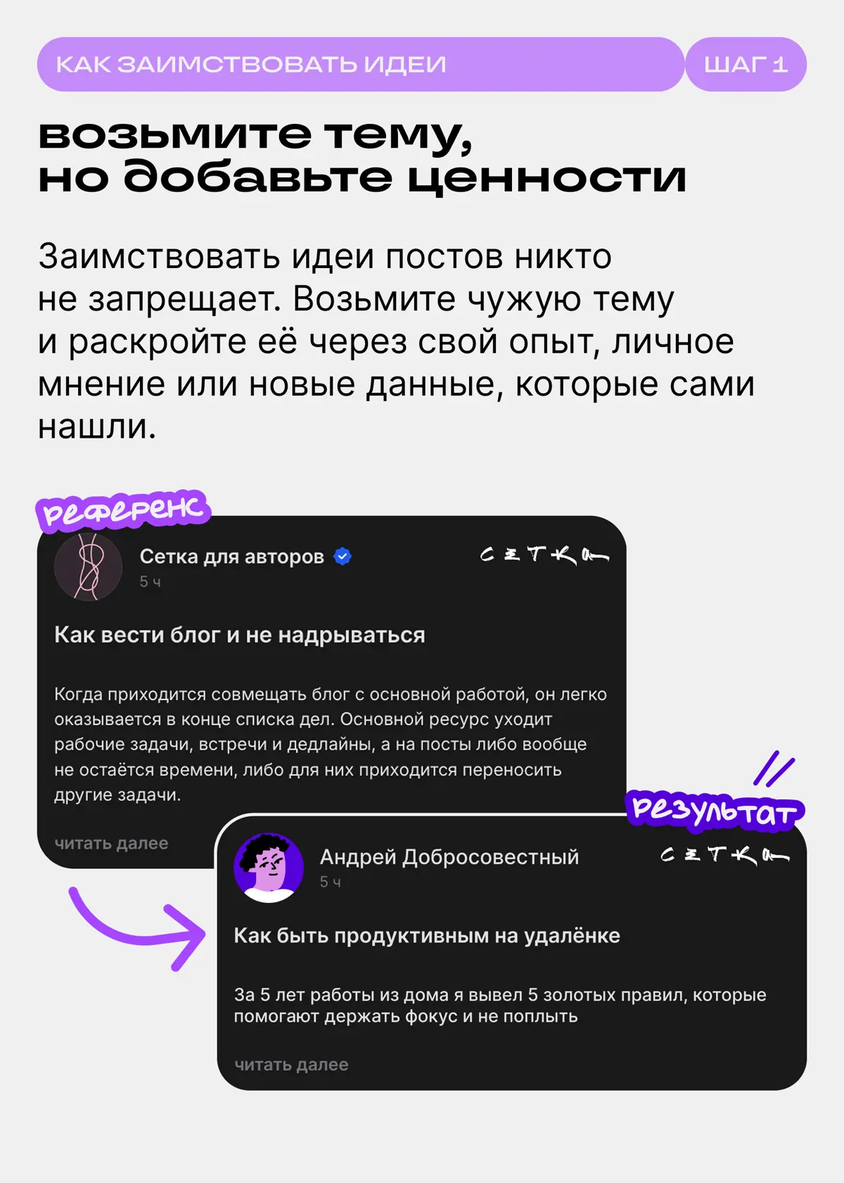 Понравился чужой пост? Своруйте. | Сетка — социальная сеть от hh.ru
