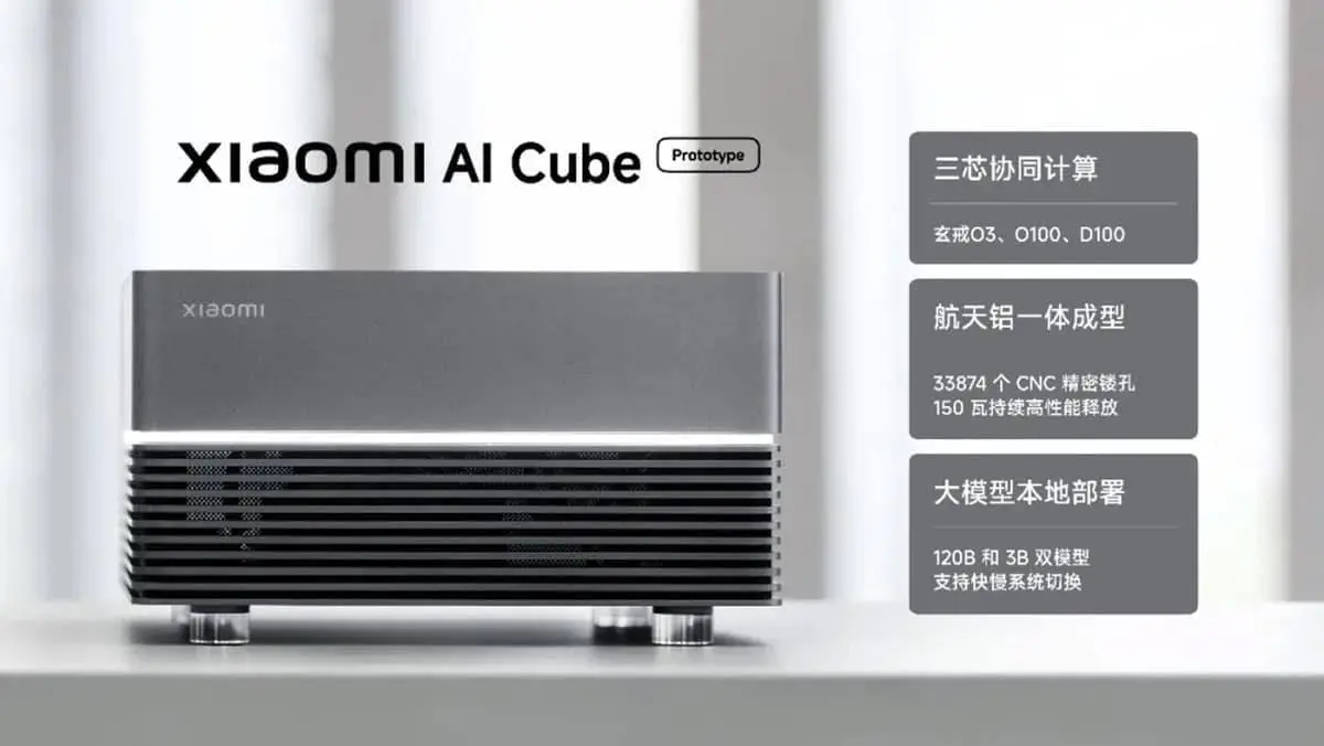 Xiaomi показала AI Cube — мини-ПК для локального ИИ
Прототип получил сразу три собственных чипа Xiaomi и способен локально запускать нейросети размером до 120 млрд параметров | Сетка — социальная сеть от hh.ru
