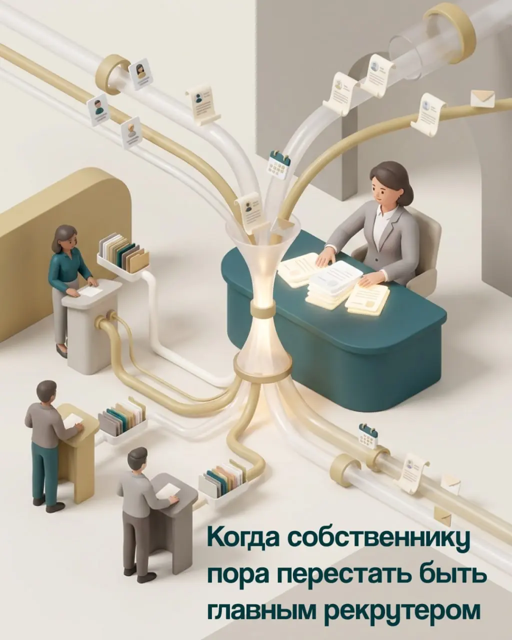 ✅На первых этапах бизнеса собственник часто сам нанимает сотрудников. Он лучше других понимает, какие люди нужны компании, проводит интервью и принимает финальное решение | Сетка — социальная сеть от hh.ru