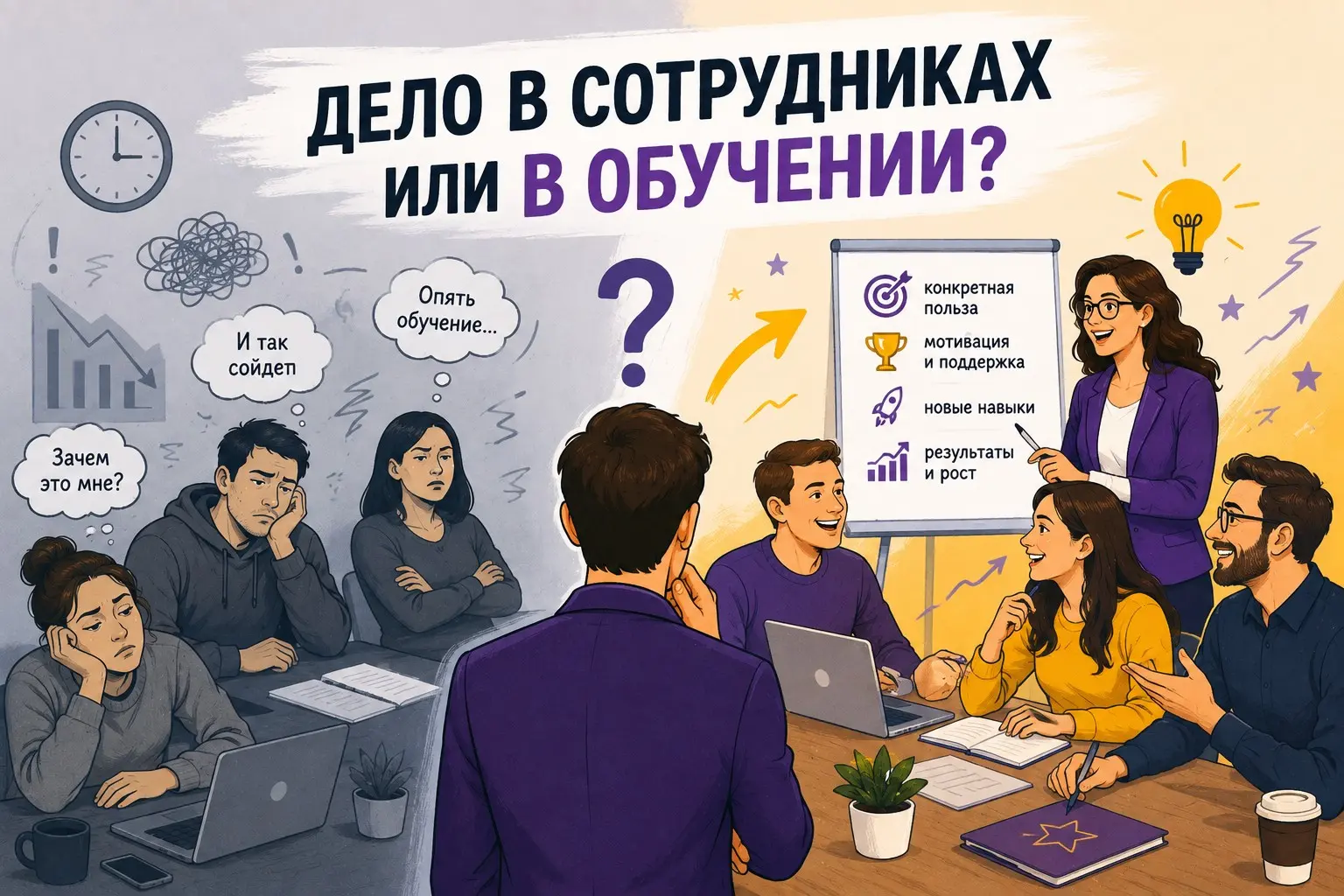 Сотрудники саботируют обучение 🫥 | Сетка — социальная сеть от hh.ru