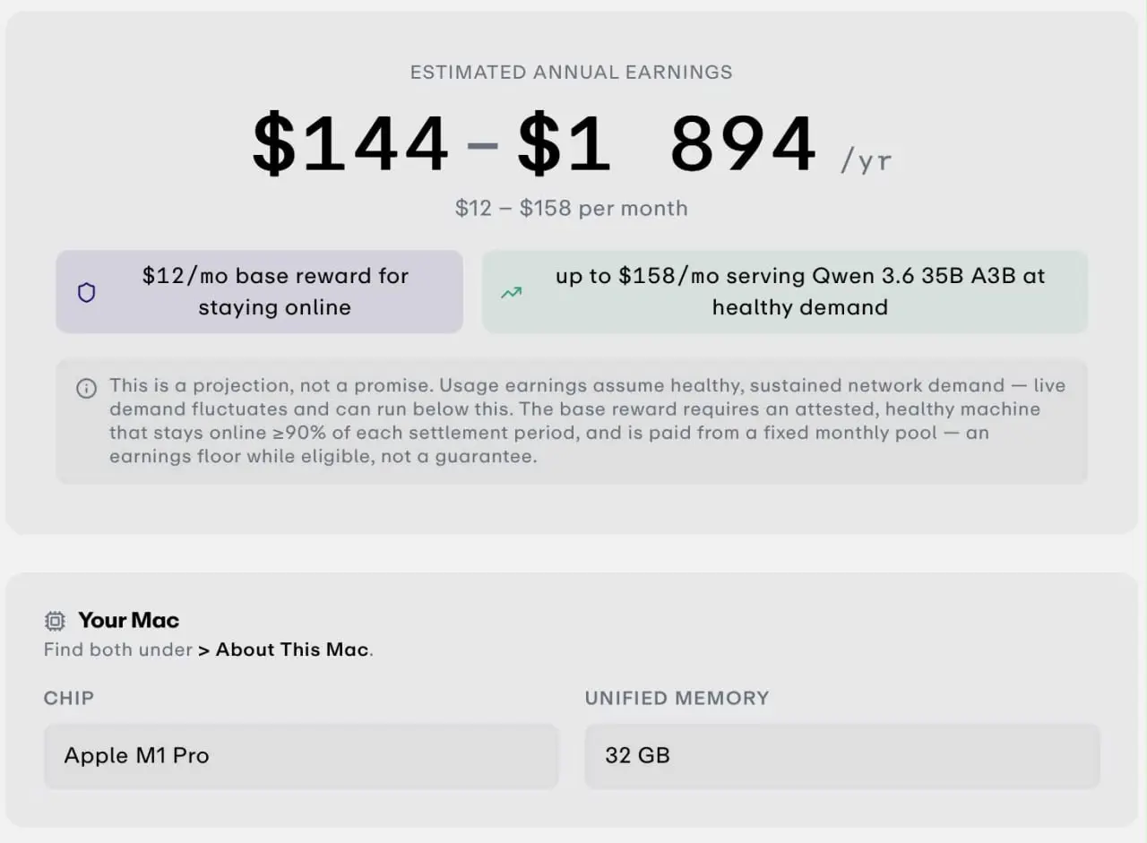 Владельцам Mac могут платить по $30–150 в месяц за аренду мощности их компьютеров. Запустили сеть Darkbloom, где сдаются Mac под вычисления нейросетей | Сетка — социальная сеть от hh.ru