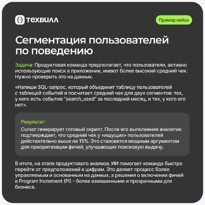 🦾 Продлеваем подписчикам читательский билет в библиотеку практик использования ИИ ТехВилл
Делимся практикой использования ИИ в подготовке продуктового анализа: от анализа данных и поиска исследований ... | Сетка — социальная сеть от hh.ru