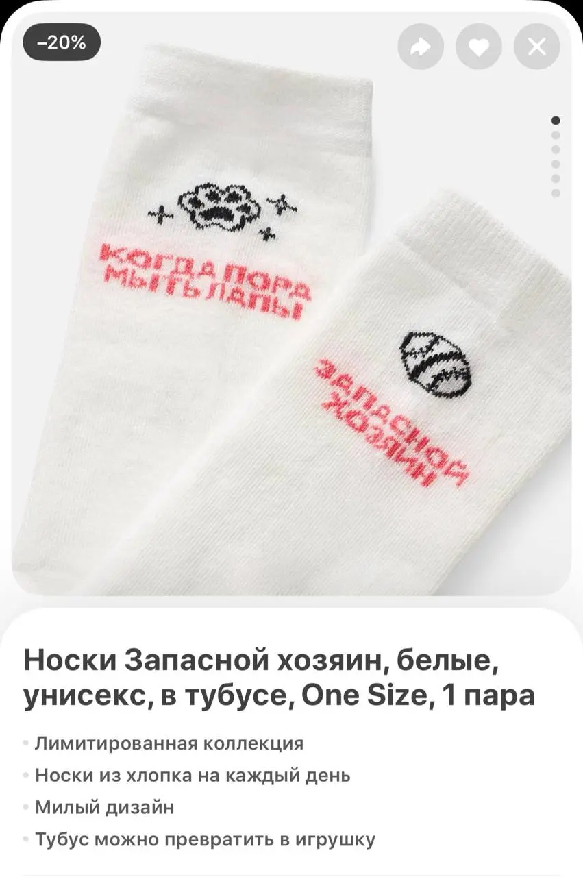 В Самокате появились носки для основного и запасного хозяина пёселей. Как оказалось, основной хозяин нужен для баловства, а запасной для мытья лап, но оба они хорошо подходят для тыгыдыка | Сетка — социальная сеть от hh.ru