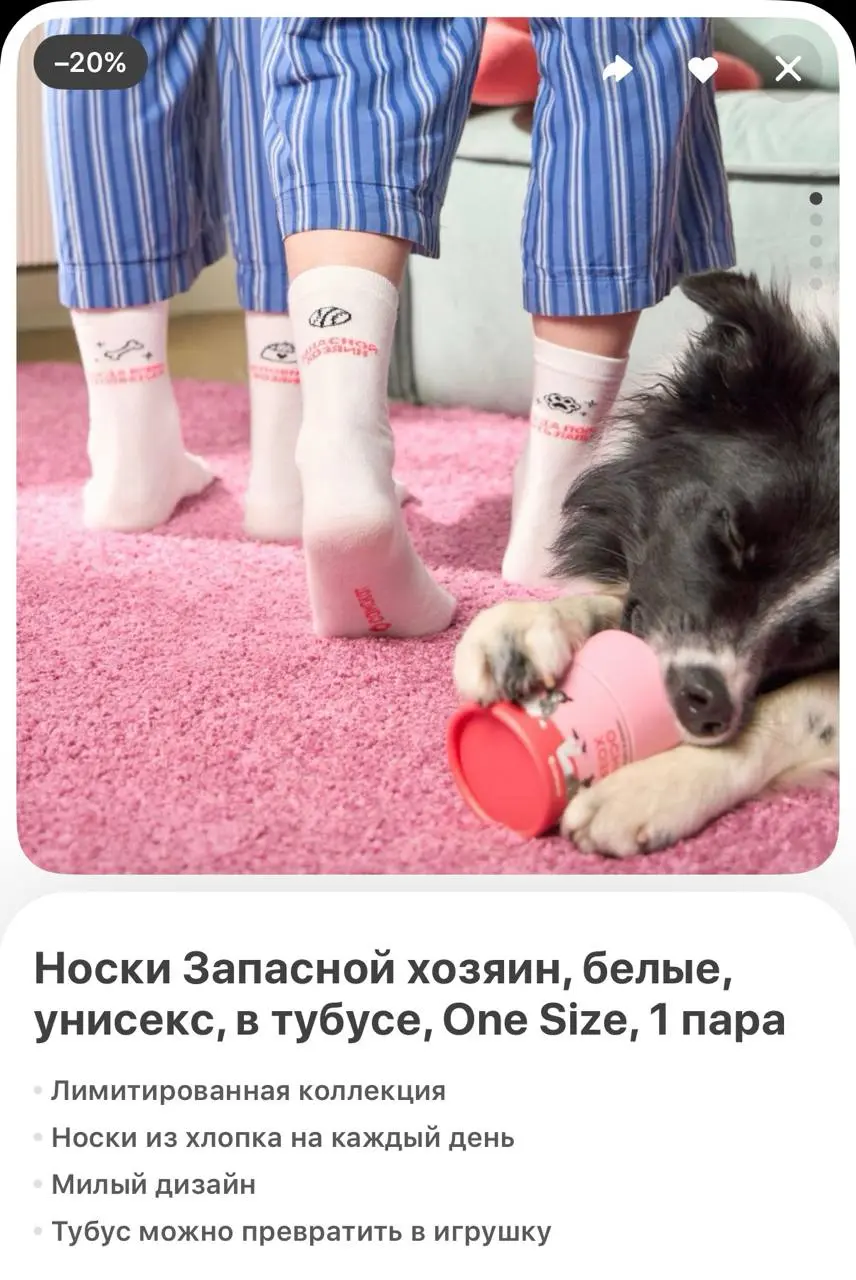 В Самокате появились носки для основного и запасного хозяина пёселей. Как оказалось, основной хозяин нужен для баловства, а запасной для мытья лап, но оба они хорошо подходят для тыгыдыка | Сетка — социальная сеть от hh.ru