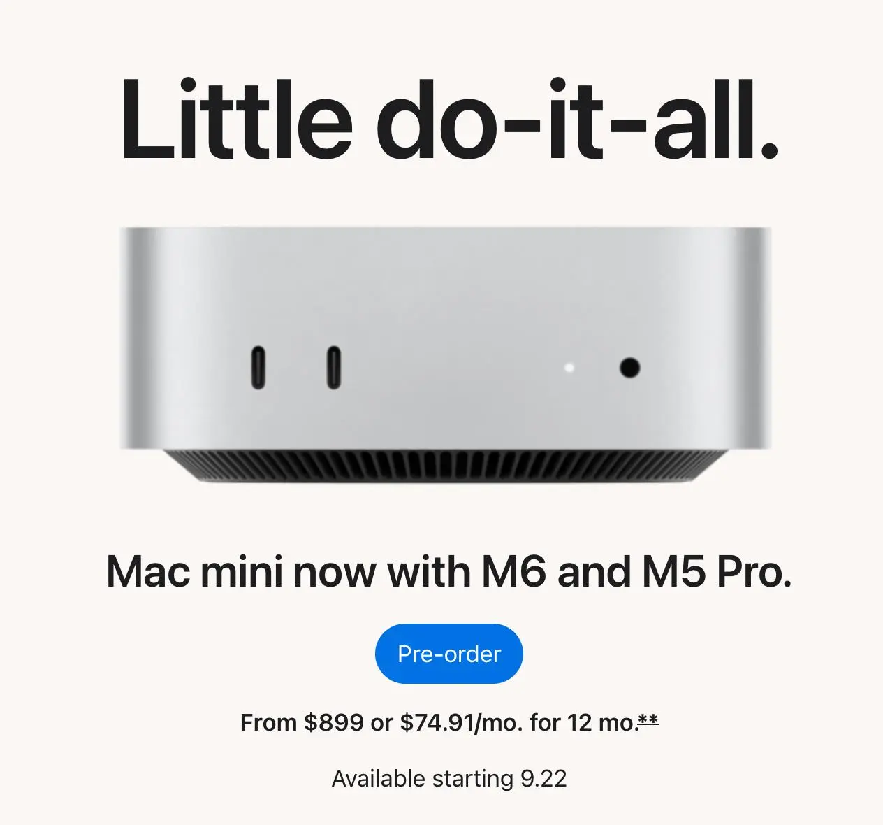 🍎 Mac mini подрос: Apple выкатила версии на M6 и M5 Pro
Тим Кук в последний раз (по слухам, скоро руль перехватит Джон Тернус) удивляет - компактный десктоп получил серьёзный апгрейд «начинки» | Сетка — социальная сеть от hh.ru