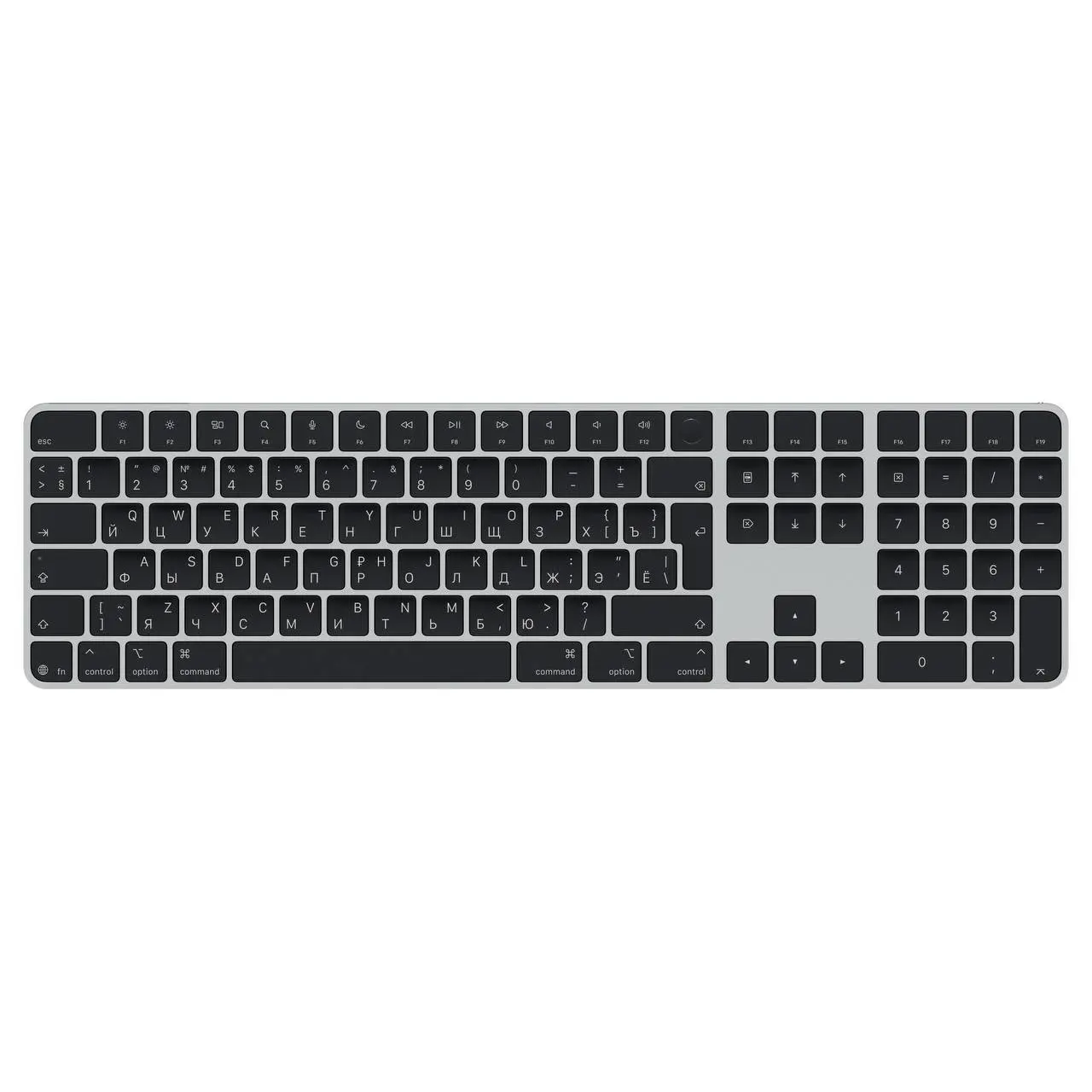 И в догонку: Apple убрала надписи с клавиш Magic Keyboard. Теперь там только иконки.
Полноразмерная версия с Touch ID появилась в двух цветах. Белая стоит $179, чёрная — $199 | Сетка — социальная сеть от hh.ru