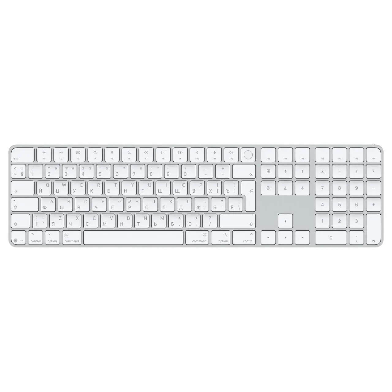 И в догонку: Apple убрала надписи с клавиш Magic Keyboard. Теперь там только иконки.
Полноразмерная версия с Touch ID появилась в двух цветах. Белая стоит $179, чёрная — $199 | Сетка — социальная сеть от hh.ru