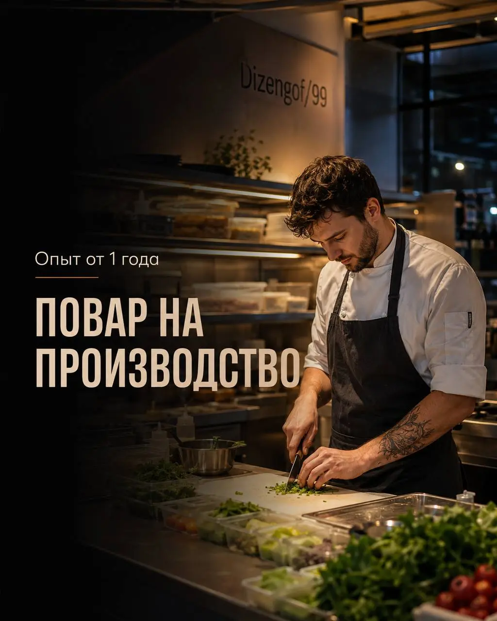 ПОВАР НА ПРОИЗВОДСТВО
От 6 000₽/смена
Dizengof/99
• Москва, м. Белорусская, ул. 2-я Брестская, 37, стр. 1
• Рестораны/Кафе
• +79286312463
Полное описание вакансии размещено в Телеграм и Макс | Сетка — социальная сеть от hh.ru