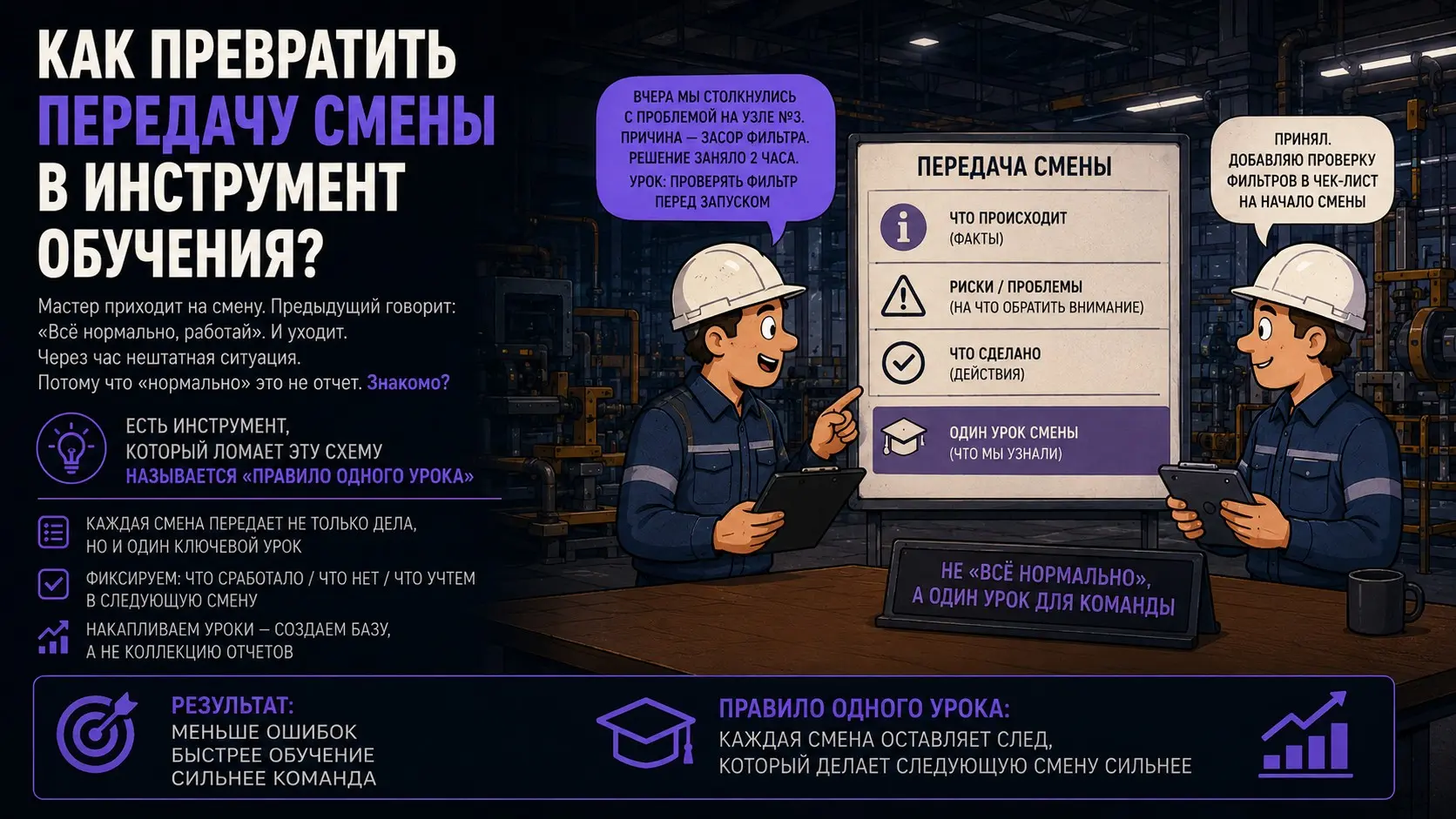 Как превратить передачу смены в инструмент обучения? | Сетка — социальная сеть от hh.ru