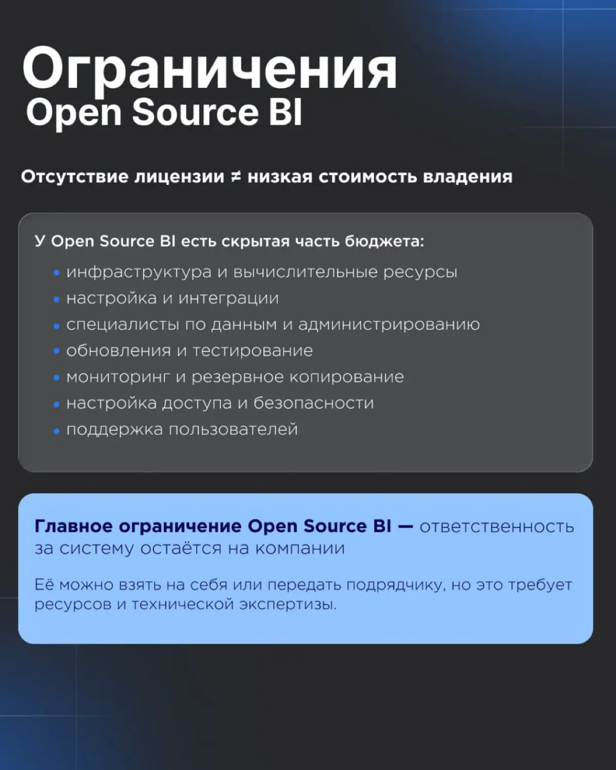 Open Source BI правда выгоднее? 🤔 | Сетка — социальная сеть от hh.ru