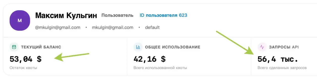 Тестируем мутных китайских поставщиков API к модным нынче ИИ. Медленно, глюкаво, но работает. А цена в 50 раз дешевле официалов :) Поэтому стерпится — слюбится. На картинке показал расходы | Сетка — социальная сеть от hh.ru