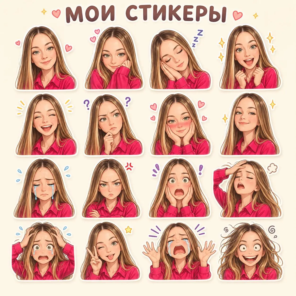 Кому стикеры?
Нашла интересный промпт для создания собственных стикеров со своим лицом.
Делюсь с вами | Сетка — социальная сеть от hh.ru