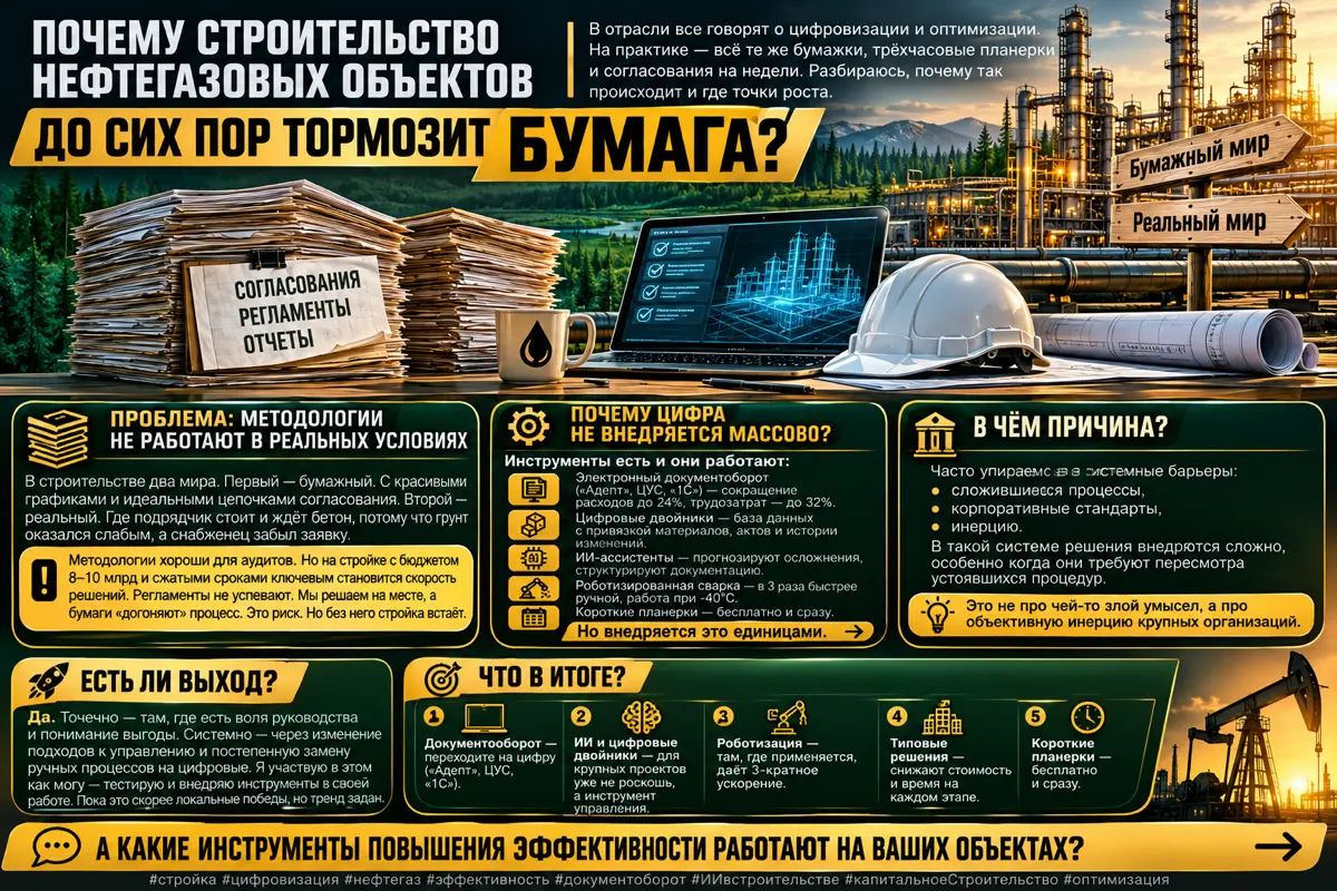 Почему стройка до сих пор в бумаге? | Сетка — социальная сеть от hh.ru