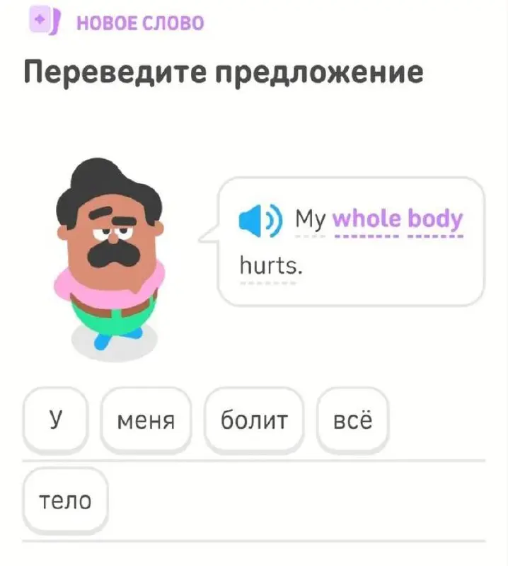 Duolingo учит только самым необходимым фразам, которые понадобятся в жизни.
Вот доказательства: | Сетка — социальная сеть от hh.ru