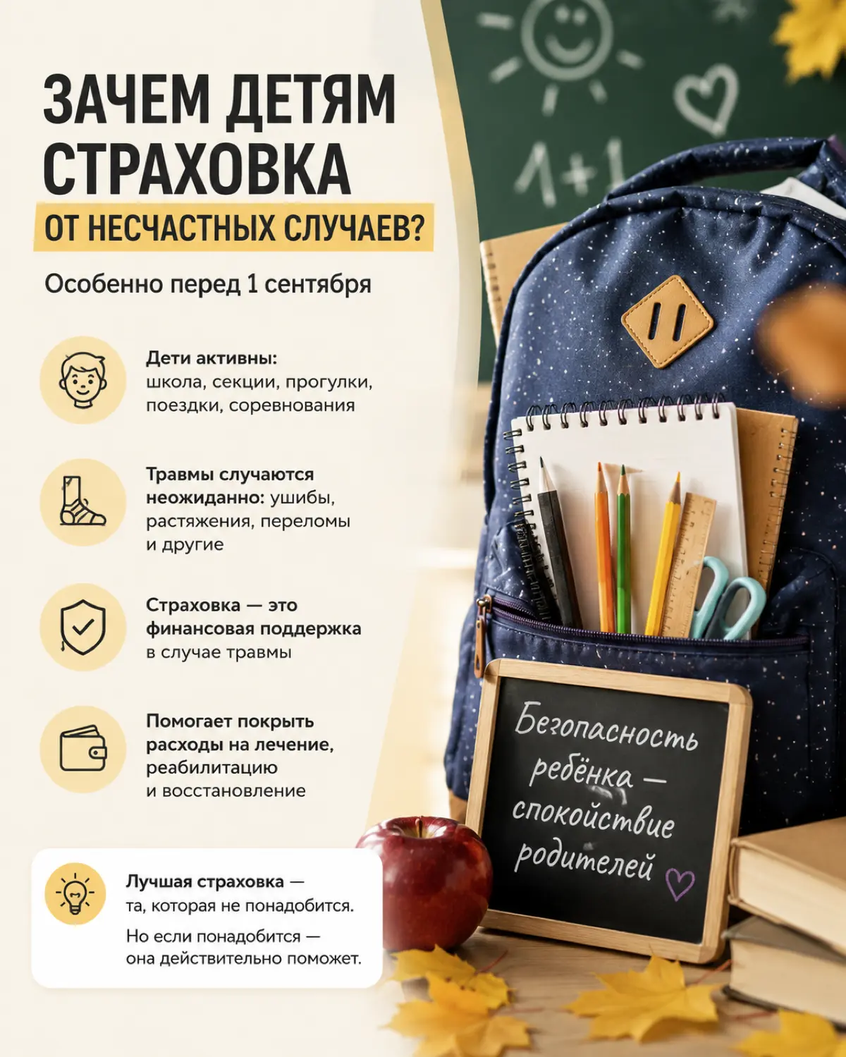 Первое сентября - зачем вообще страхуют детей? 🎒 | Сетка — социальная сеть от hh.ru