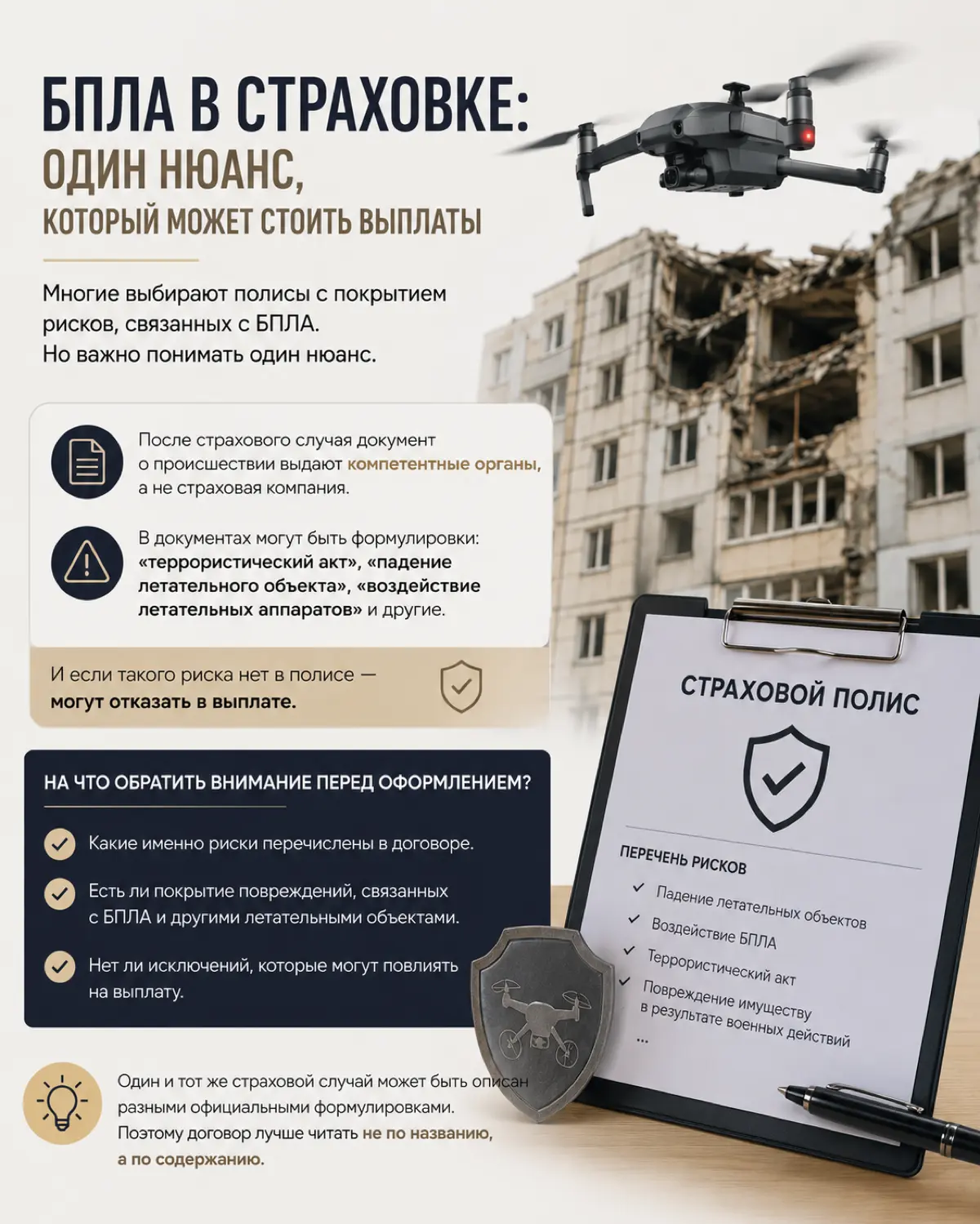 БПЛА в страховке: один нюанс, который может стоить выплаты. | Сетка — социальная сеть от hh.ru