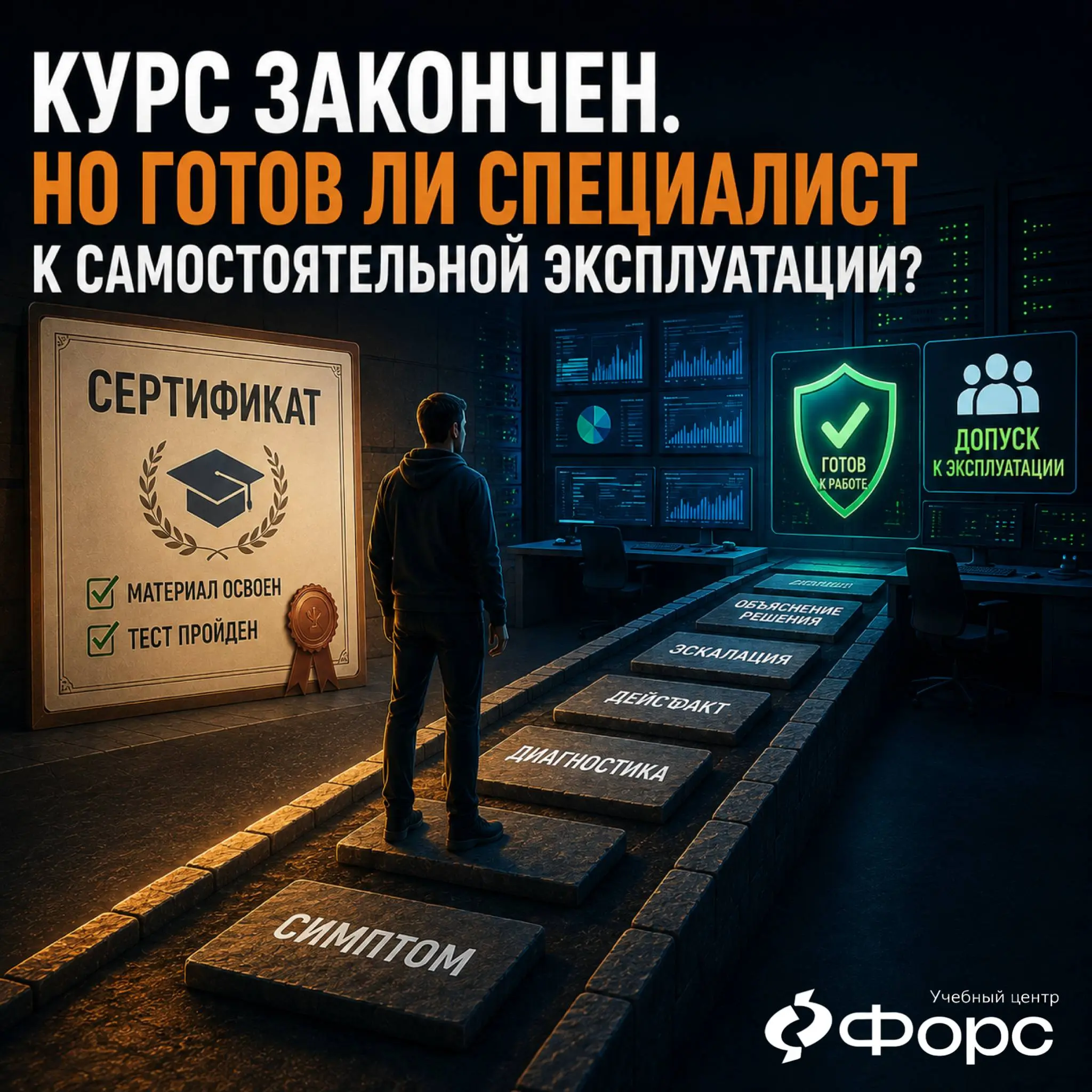 🛠️ Курс закончен. Но готов ли специалист к самостоятельной эксплуатации?
Сертификат и тест важны | Сетка — социальная сеть от hh.ru