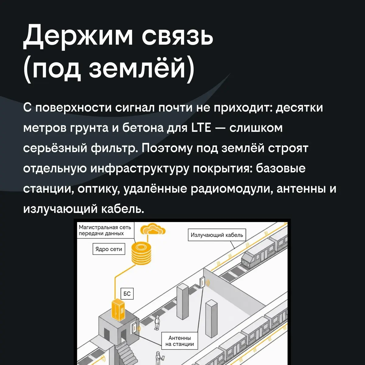 Как связь работает под землей | Сетка — социальная сеть от hh.ru