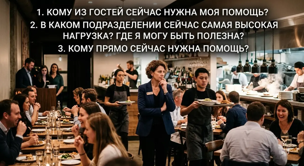 Три вопроса, которые должен задавать себе менеджер в условиях полной посадки
В моменты пиковых нагрузок в ресторане или кафе становится сложно контролировать все процессы на одинаково высоком уровне | Сетка — социальная сеть от hh.ru