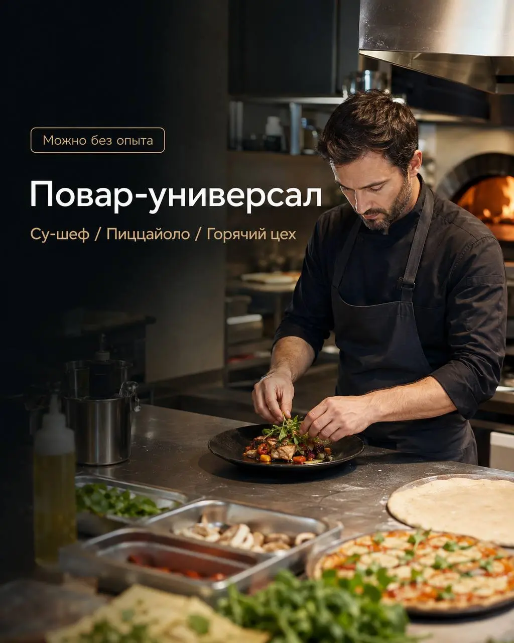 ПОВАР-УНИВЕРСАЛ (СУ-ШЕФ / ПИЦЦАЙЛО / ГОРЯЧИЙ ЦЕХ)
5 000₽/смена - 6 000₽/смена
Кафе
• Москва, м. Физтех
• Рестораны/Кафе
• +79262607232
Полное описание вакансии размещено в Телеграм и Макс | Сетка — социальная сеть от hh.ru