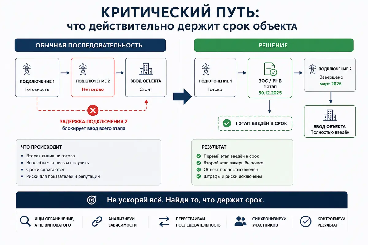 Критический путь: что действительно держит срок объекта | Сетка — социальная сеть от hh.ru