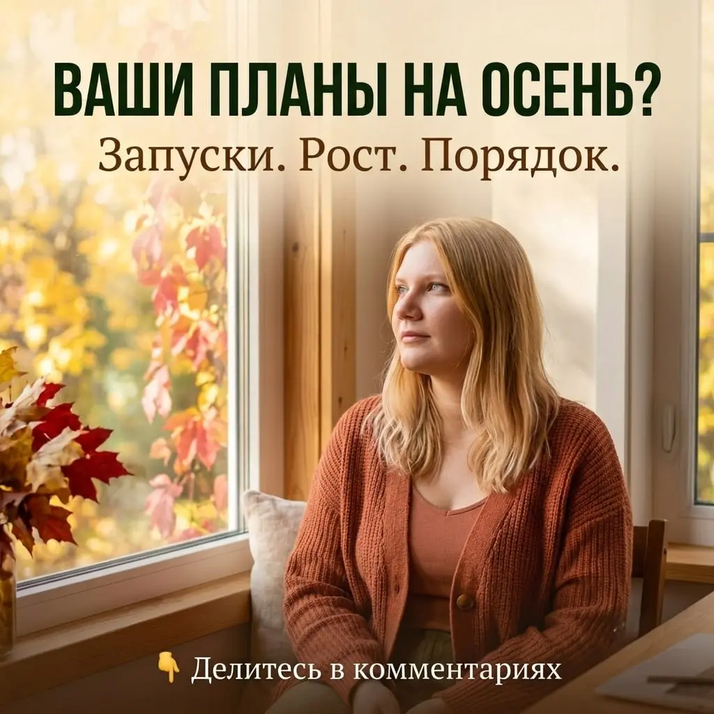 Ваши планы на осень в бизнесе? 🍂
Запуски? Масштабирование? Порядок в делах?
Делитесь 👇
Осень - время, когда "потом" заканчивается.
И начинается "пора" | Сетка — социальная сеть от hh.ru