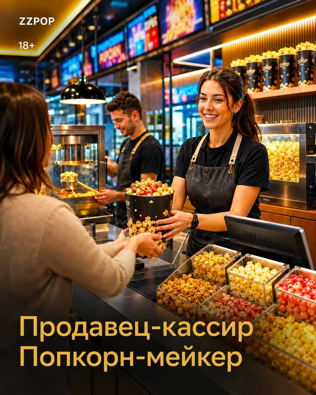 1️⃣ПРОДАВЕЦ-КАССИР - от 400₽/ч
2️⃣ПОПКОРН-МЕЙКЕР - от 450₽/ч
ZZPOP
• Москва, ул. Лесная, 20с3, ДЕПО, корнер ZZPOP
• Рестораны/Кафе
• +79160126562
Полное описание вакансии размещено в Телеграм и Макс | Сетка — социальная сеть от hh.ru