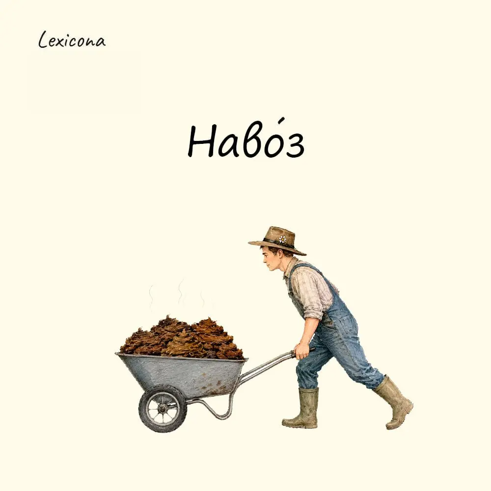 Навоз
Термин "навоз" буквально означает "навезенное", подобно тому, как "насыпь" происходит от "насыпанное", а "намыв" — от "намытое" | Сетка — социальная сеть от hh.ru