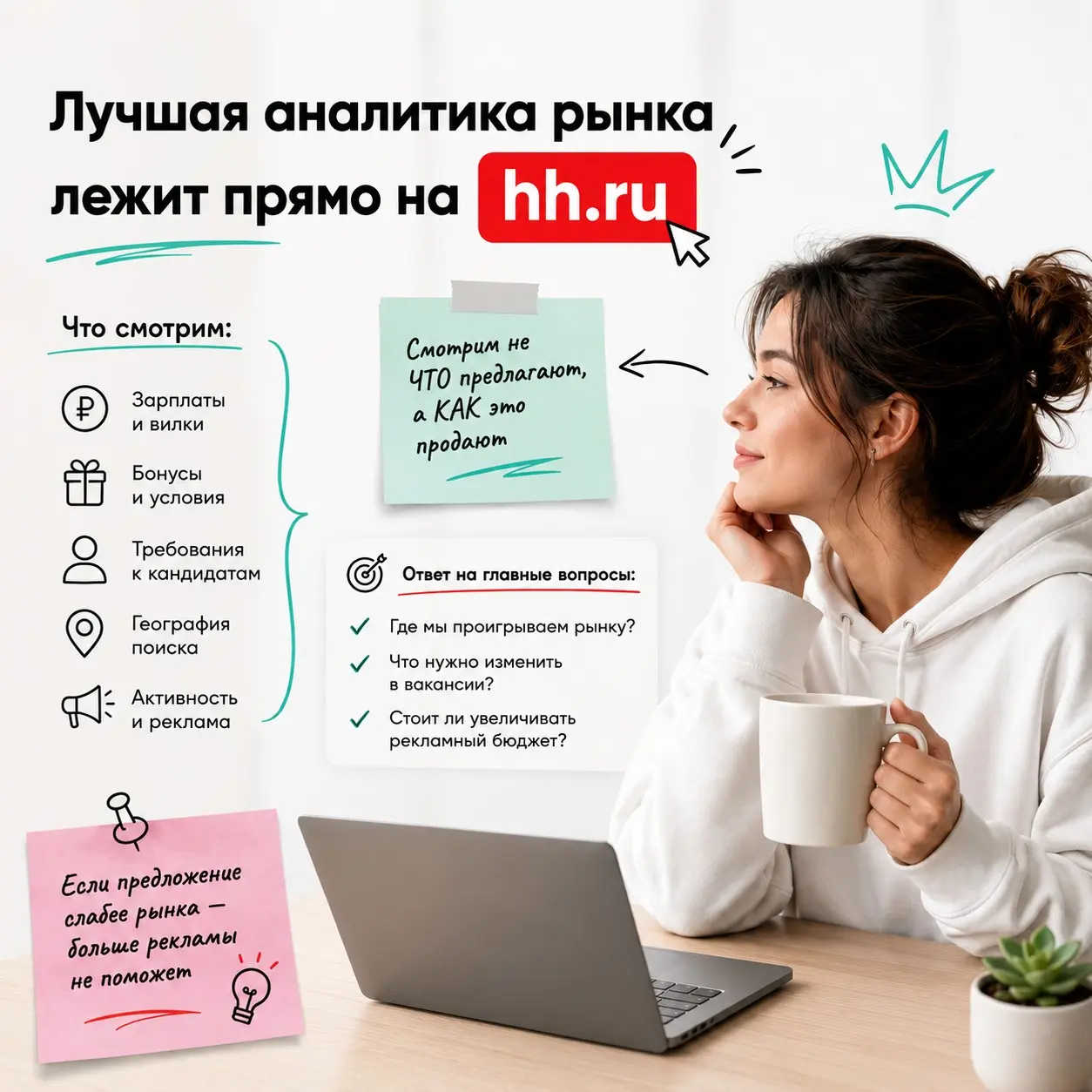 Иногда лучшая
аналитика рынка лежит прямо на hh.ru | Сетка — социальная сеть от hh.ru