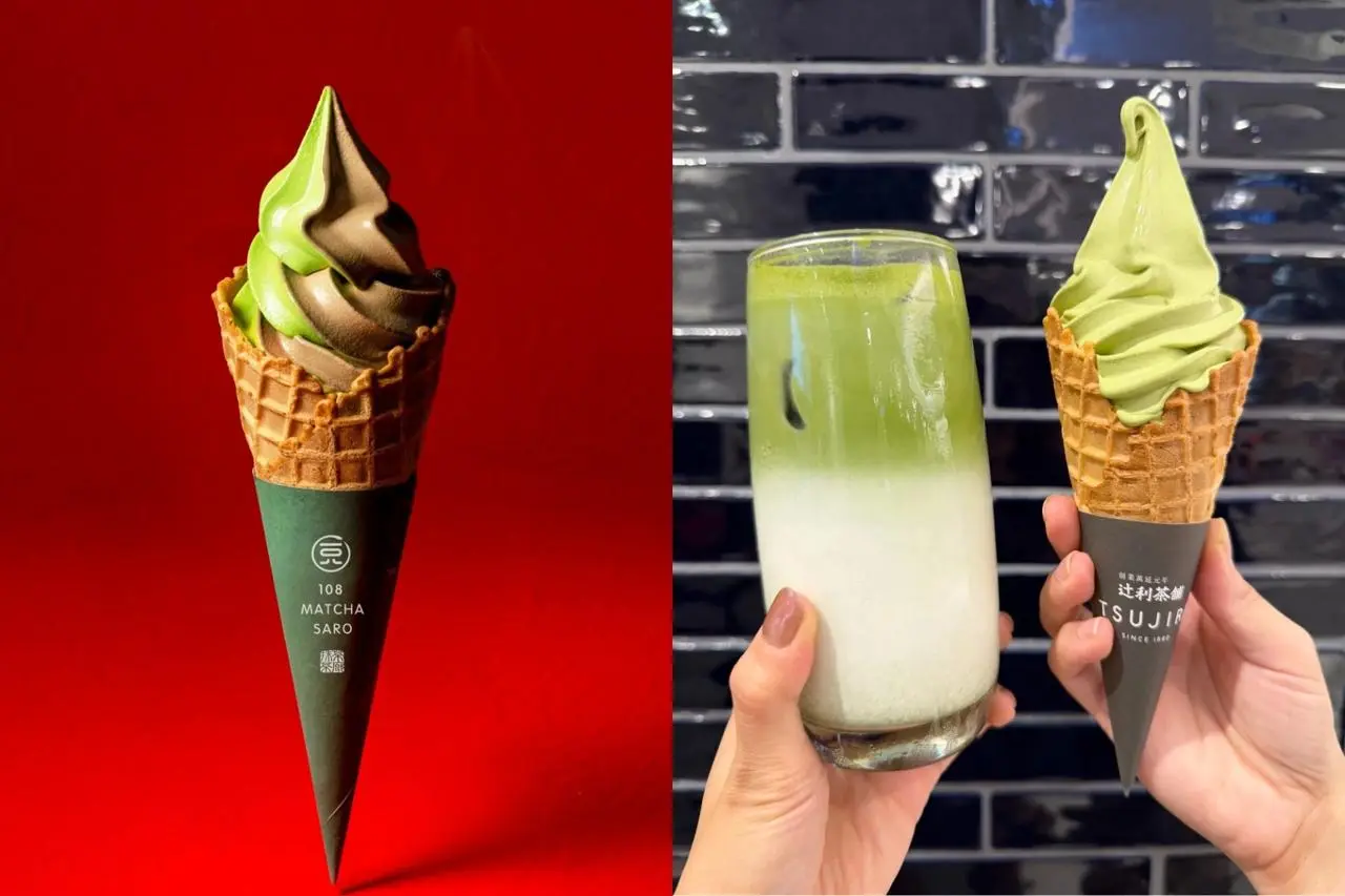 Японская сеть кафе 108 Matcha Saro выкатила и активно продвигает составное мороженое с матчей и ходжичей | Сетка — социальная сеть от hh.ru