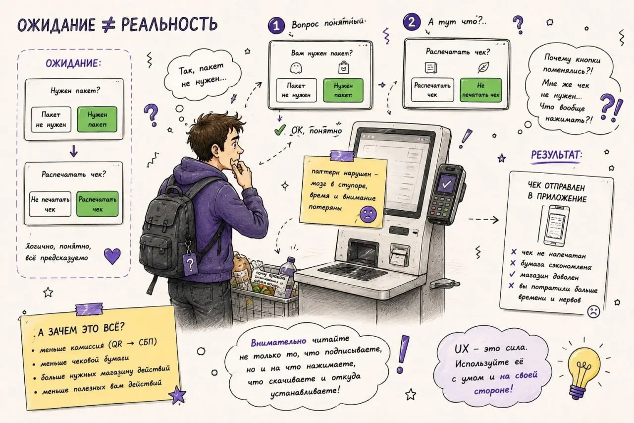 Наконец-то дошли руки дописать статью (больше месяца писала!) про чёрный UX на примере вполне бытовой ситуации, с которой я сталкиваюсь буквально ежедневно.
#ux #userexperience | Сетка — социальная сеть от hh.ru