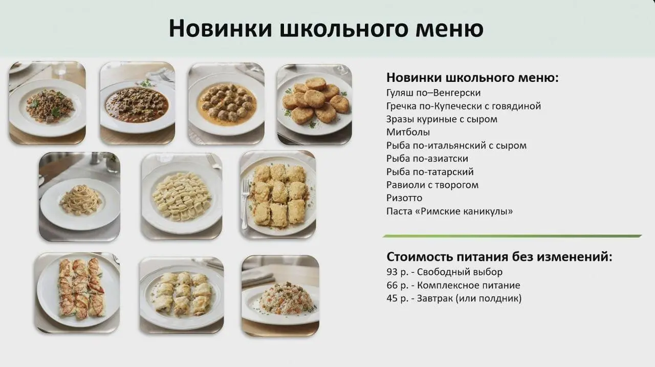 Школьников в Татарстане будут кормить как в ресторанах — уже с завтрашнего дня в меню появятся итальянские супы, равиоли с мясом и паста «Римские каникулы» | Сетка — социальная сеть от hh.ru
