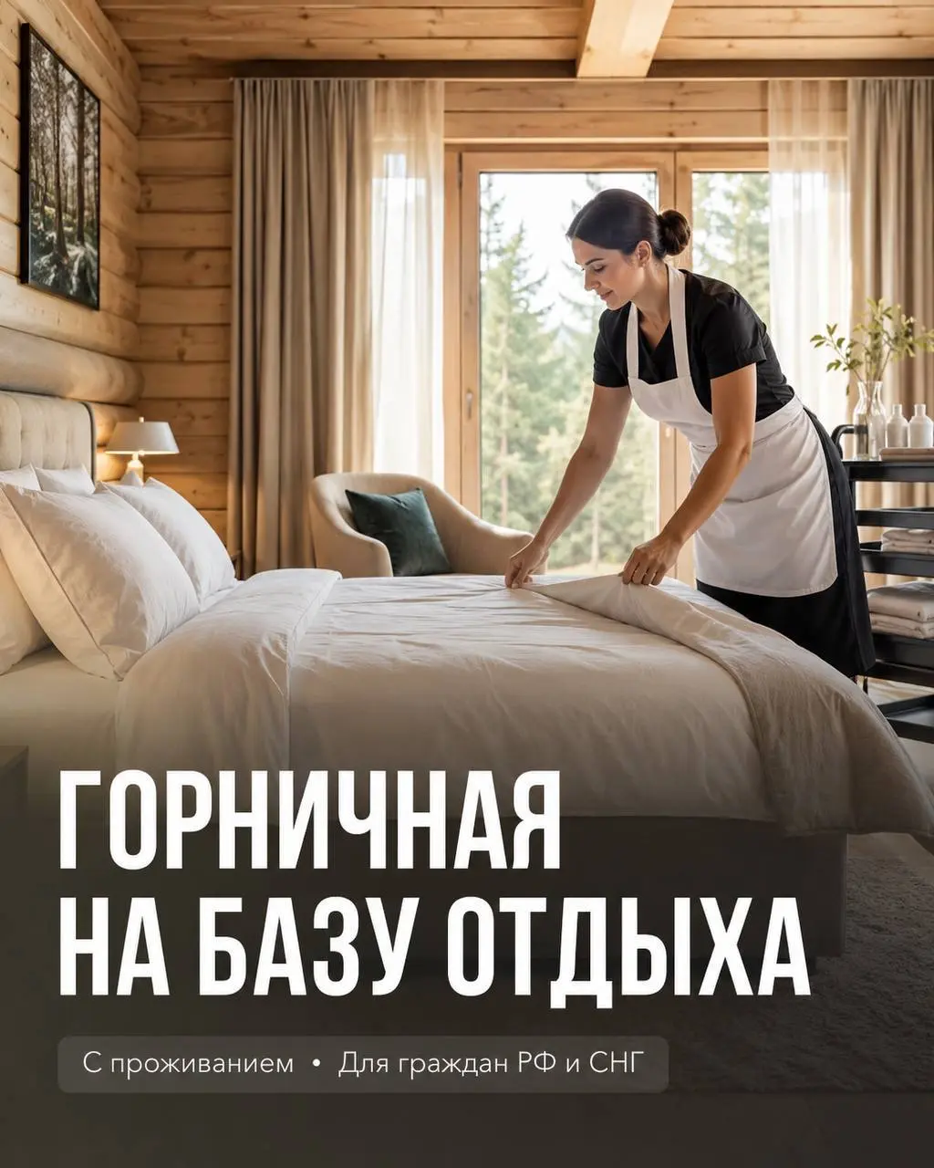 ГОРНИЧНАЯ
От 90 000₽ + премия
База отдыха
• Истринский район
• Гостиничный бизнес
• +7 916 595-22-45
Полное описание вакансии размещено в Телеграм и Макс. Переходите по ссылке в закрепленном сообщении | Сетка — социальная сеть от hh.ru