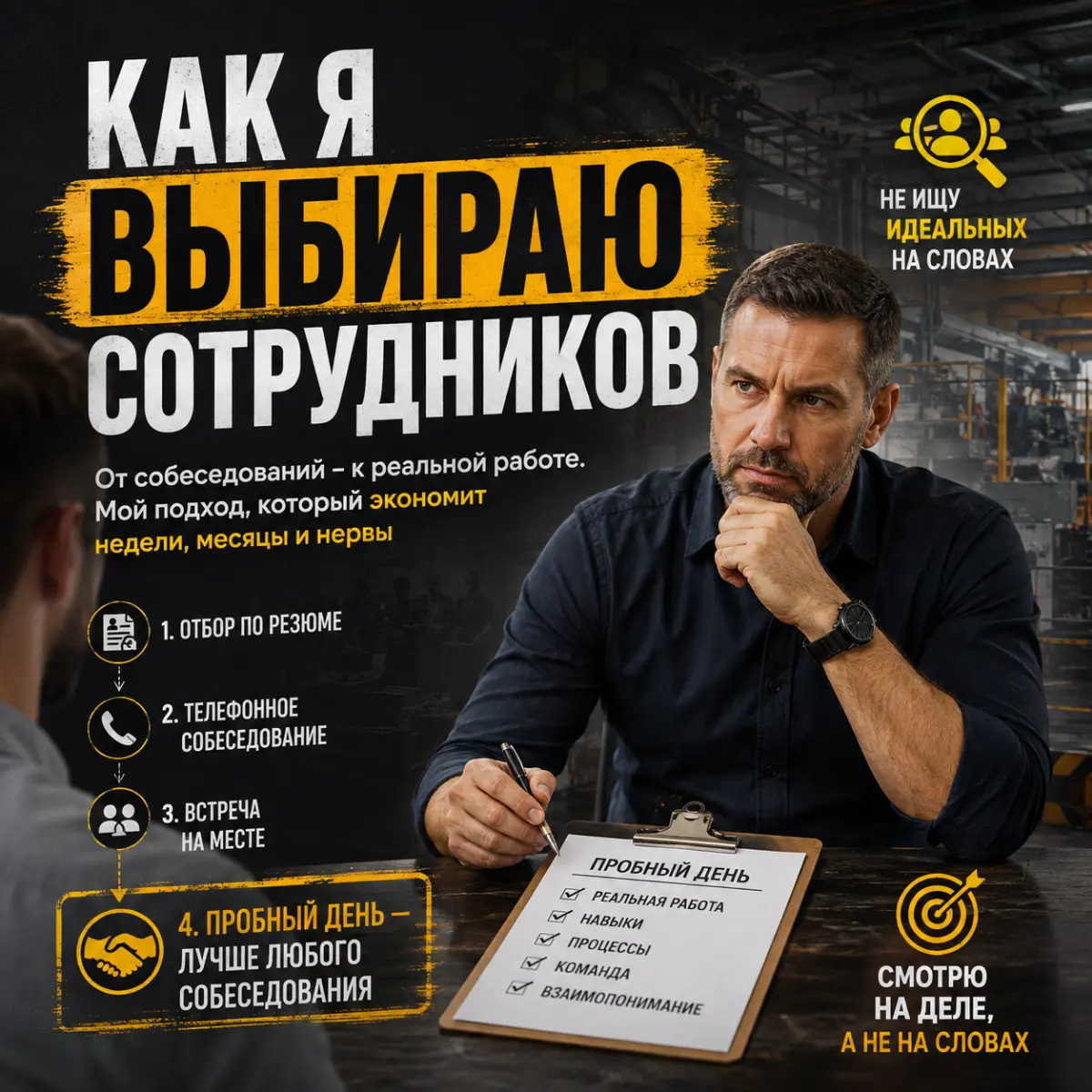 Как я выбираю сотрудников и почему одного собеседования мало | Сетка — социальная сеть от hh.ru