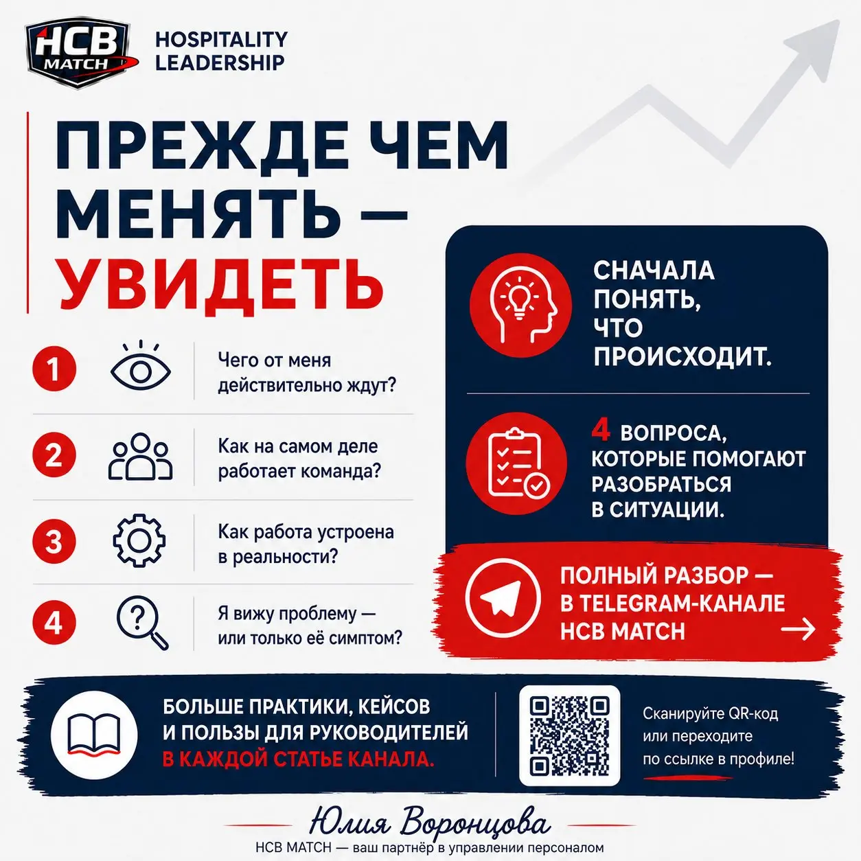 Прежде чем менять — увидеть
В предыдущем материале мы говорили о том, что разным командам в разные моменты может быть нужно разное:
🌱 больше ясности;
⚙️ больше самостоятельности;
🚨 больше присутствия ... | Сетка — социальная сеть от hh.ru