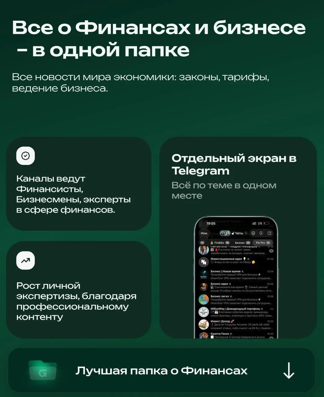 ⁉️ Устал искать интересные каналы с новостями мира финансов?
📁 ПАПКА С КАНАЛАМИ
В этой папке собраны каналы про бизнес и экономику, которые помогают быстрее разобраться в сфере, находить идеи и эконом... | Сетка — социальная сеть от hh.ru