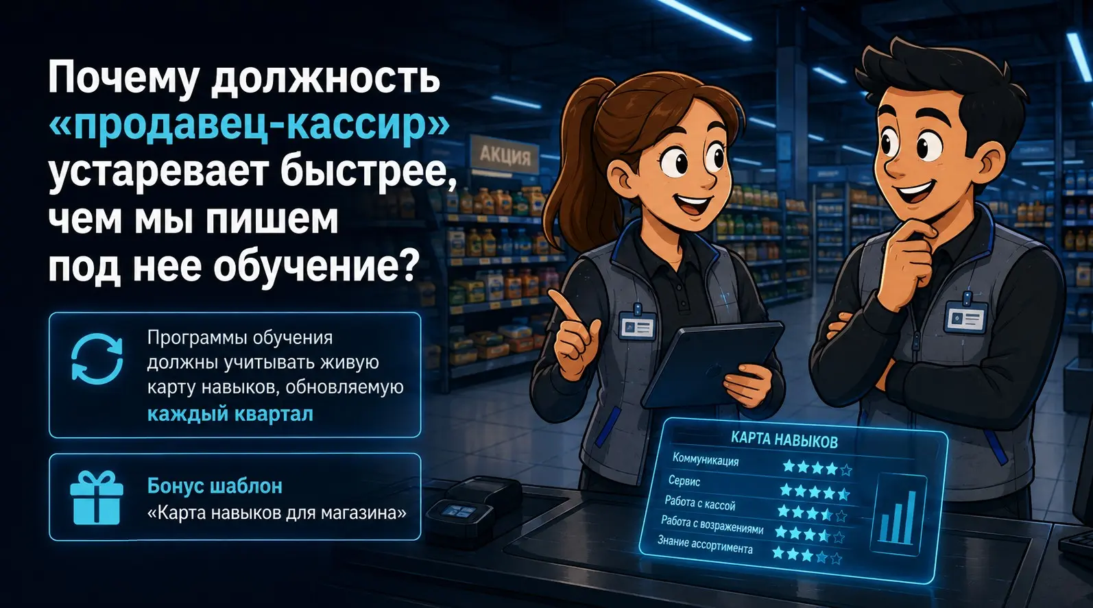 Почему должность «продавец-кассир» быстро устаревает? | Сетка — социальная сеть от hh.ru