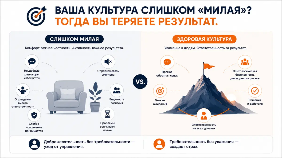 🎯 Ваша культура слишком «милая»? Тогда вы теряете результат | Сетка — социальная сеть от hh.ru