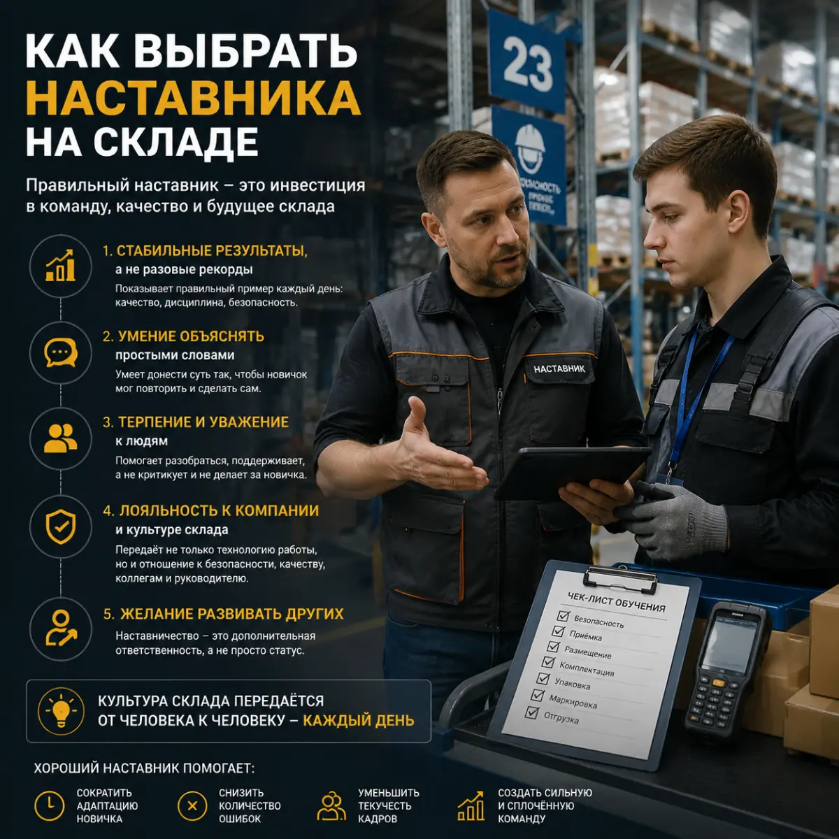 Как выбрать наставника на складе?! | Сетка — социальная сеть от hh.ru