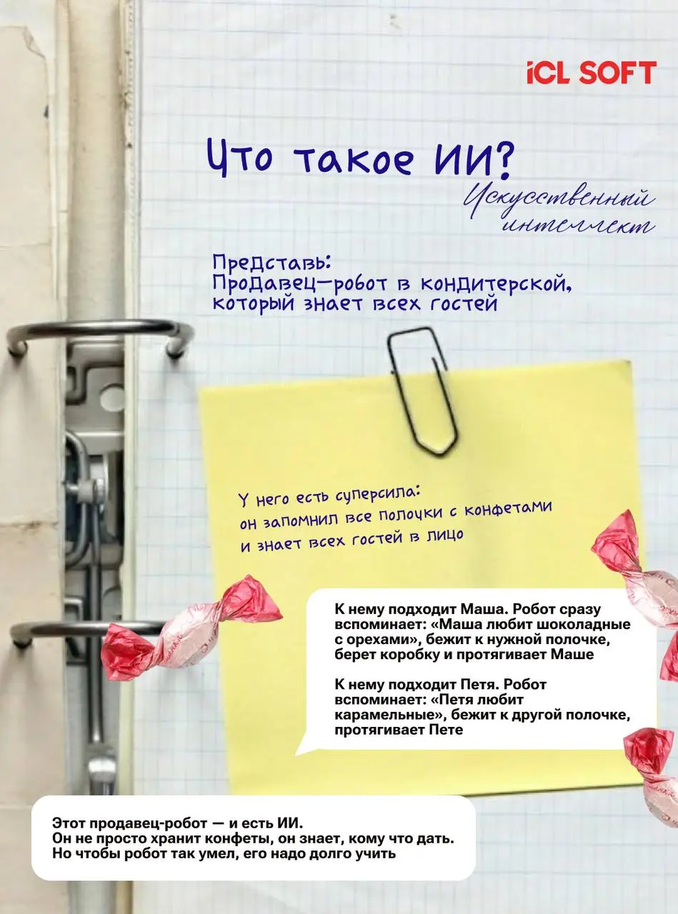 🐓 Гид для первоклашки: объясняем big data и ИИ на примере конфет
Если вы однажды пытались объяснить ребёнку, чем занимаетесь на работе, то знаете, как это непросто | Сетка — социальная сеть от hh.ru