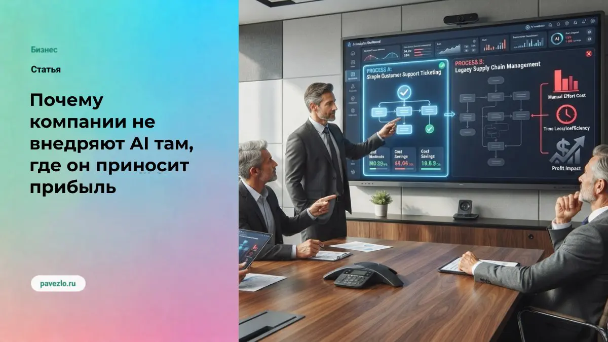 Почему компании не внедряют AI там, где он приносит прибыль | Сетка — социальная сеть от hh.ru