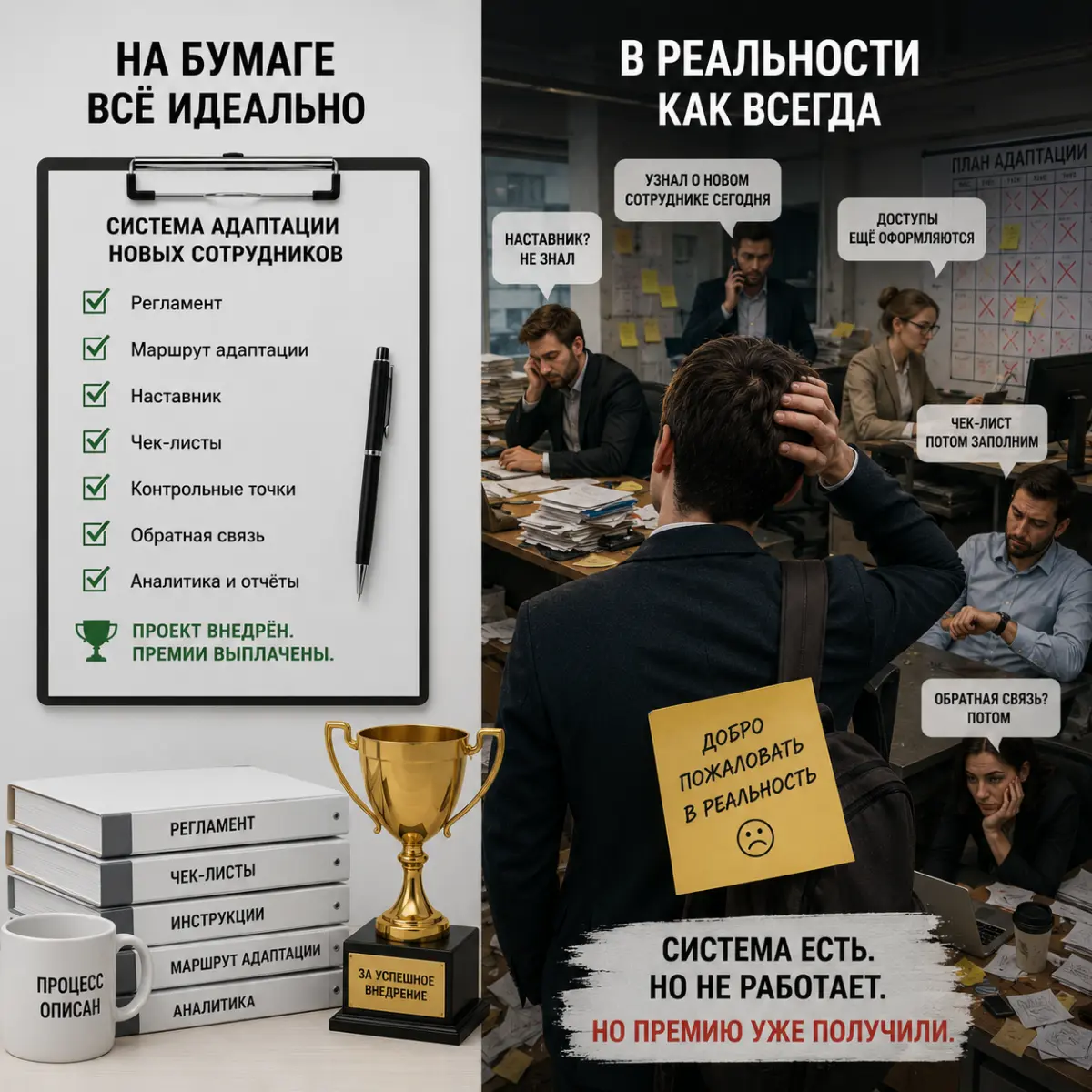 Адаптация, которая работает только на бумаге | Сетка — социальная сеть от hh.ru