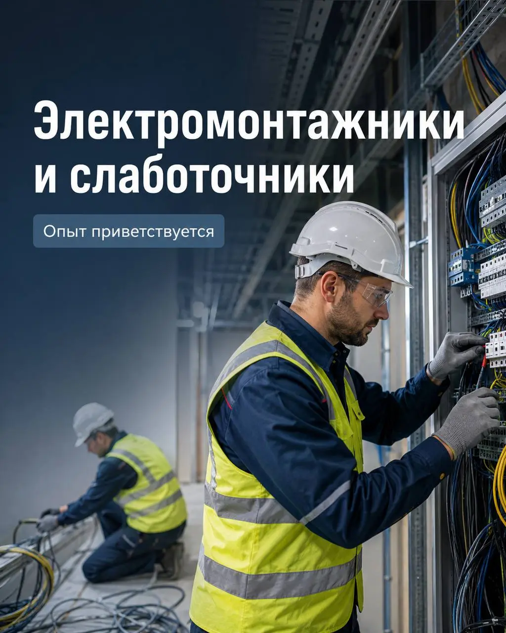 1️⃣ЭЛЕКТРОМОНТАЖНИК,
2️⃣СЛАБОТОЧНИК
От 5 500₽/смена
Прямой работодатель
• Москва, м. Выхино
• Строительство
• +79161914123
Полное описание вакансии размещено в Телеграм и Макс | Сетка — социальная сеть от hh.ru