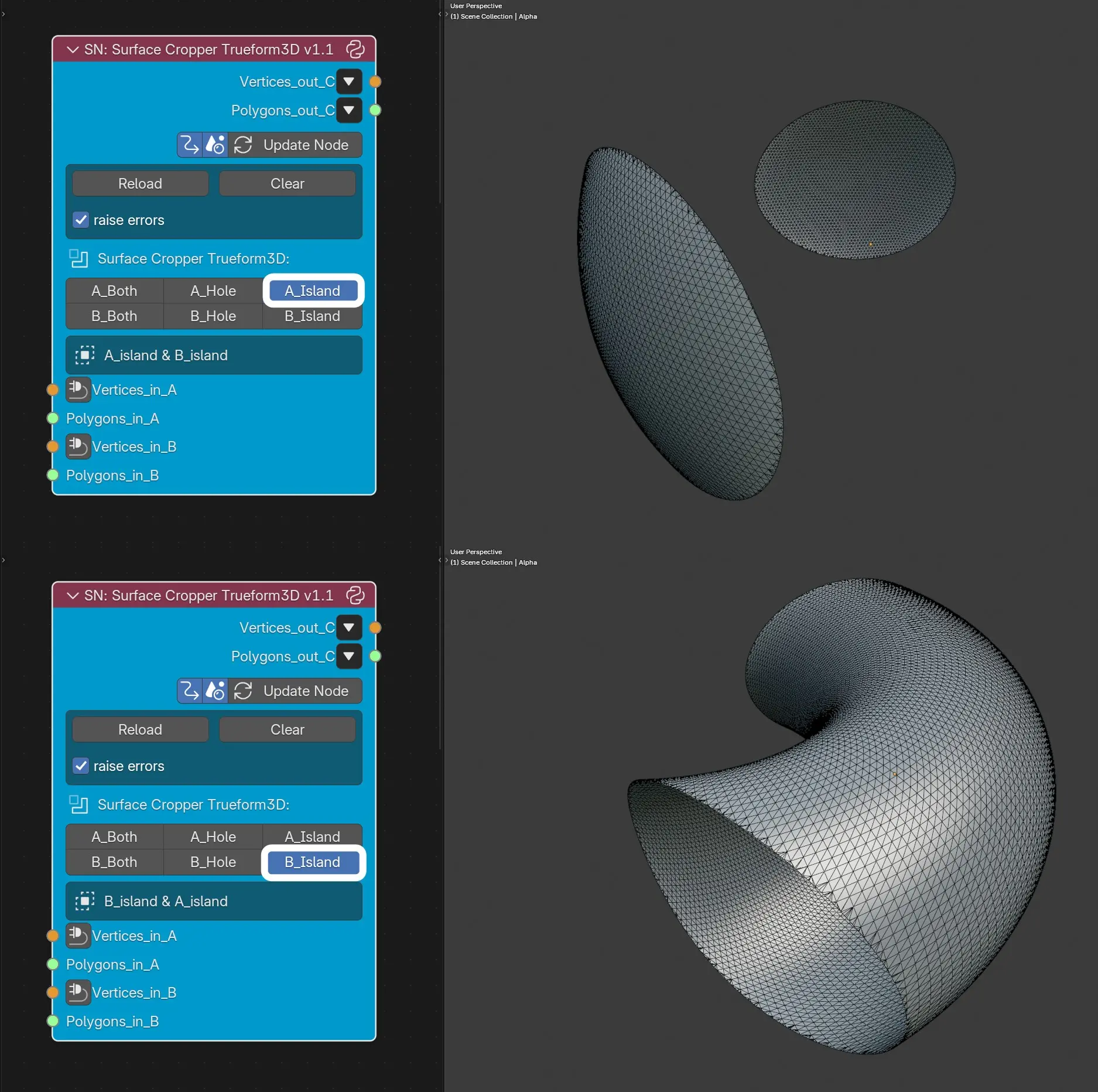 Surface Cropper Trueform3D v1.1 — узел "кропинга" вырезания- | Сетка — социальная сеть от hh.ru