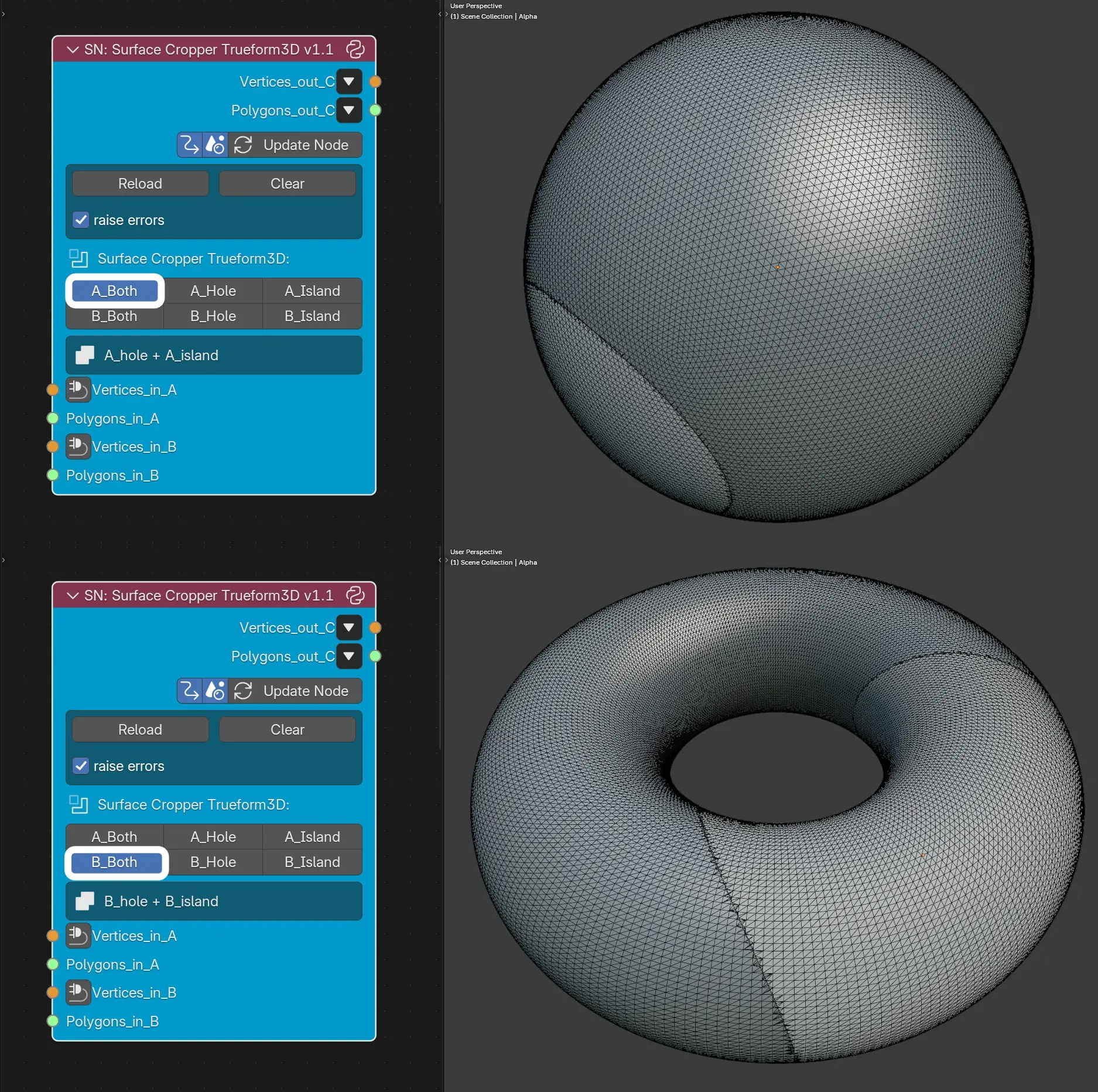 Surface Cropper Trueform3D v1.1 — узел "кропинга" вырезания- | Сетка — социальная сеть от hh.ru